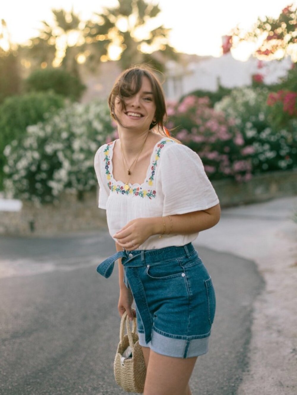 Sézane White Embroidered Cotton Gauze Béa Blouse Size - Size 40 Fr/ 10 US
